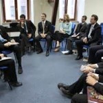 leadership group in room